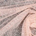Tessuto Tulle Seta Cristal - Pesca Argento