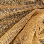 Tessuto Tulle Seta Cristal - Oro