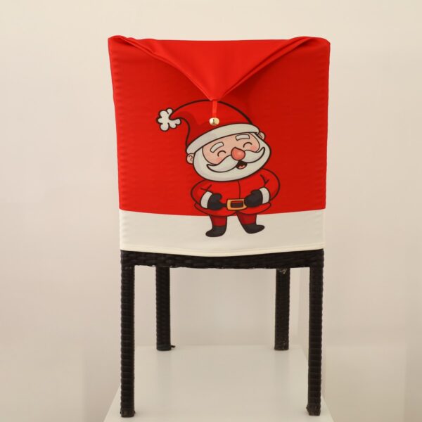 Coprisedia Elasticizzato con Cappuccio - Babbo Natale Sorridente