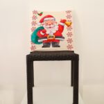 Coprisedia Elasticizzato Universale - Panna Babbo Natale Campanella