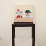 Coprisedia Elasticizzato Universale - Panna Babbo Natale Con Pupazzo