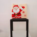 Coprisedia Elasticizzato Universale - Panna Babbo Natale Fiocchi