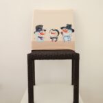 Coprisedia Elasticizzato Universale - Panna Pupazzi e Pinguino
