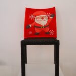 Coprisedia Elasticizzato Universale - Rosso Babbo Natale Ciao Con Sacco