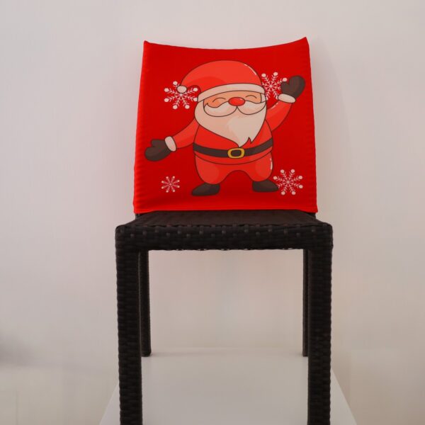 Coprisedia Elasticizzato Universale - Rosso Babbo Natale Ciao Con Sacco