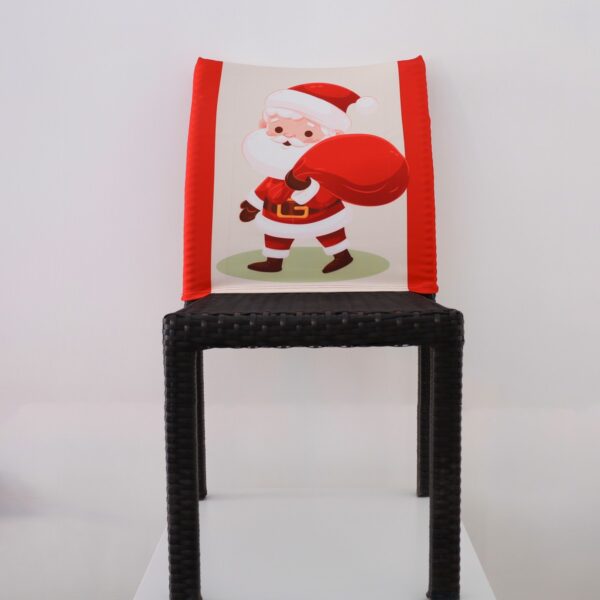Coprisedia Elasticizzato Universale - Rosso Panna Babbo Natale Albero
