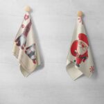 Canovaccio Cucina Stampato - Duetto Gnomi Panna & Babbo Natale Gemello