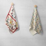 Canovaccio Cucina Stampato - Gnomi Merry Christmas & Gnomi Con Lanterna Panna
