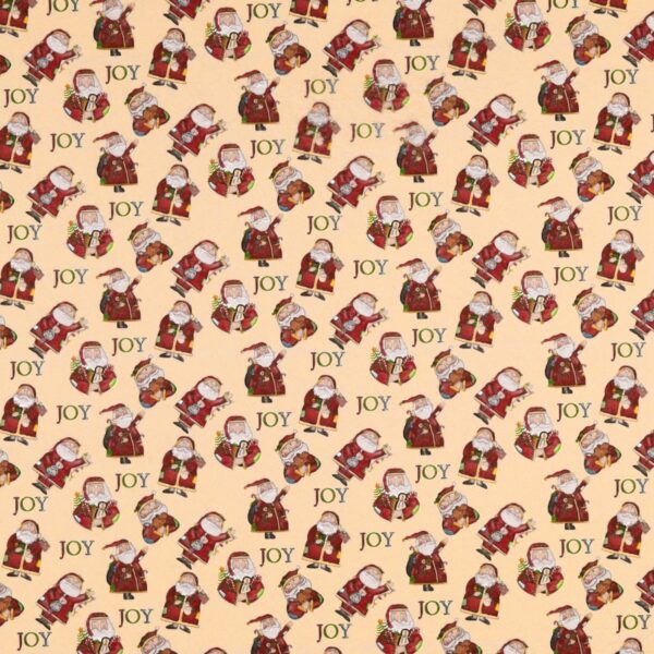 Panno Lenci Stampato All Over - Babbo Natale Joy Panna