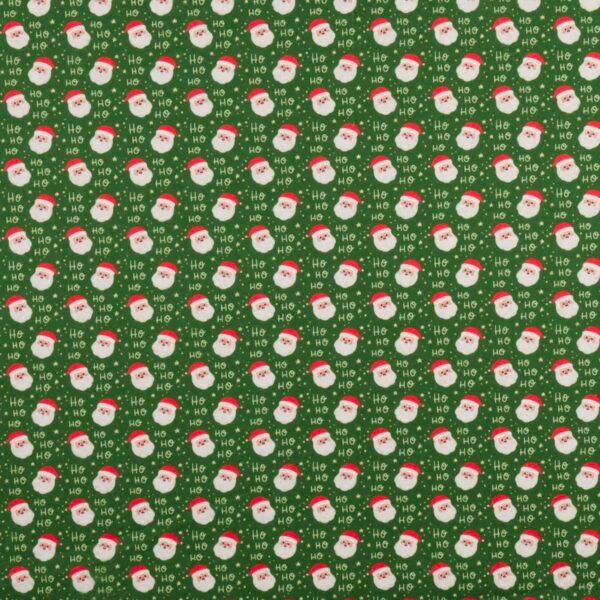 Panno Lenci Stampato All Over - Babbo Natale OhOh Fondo Verde