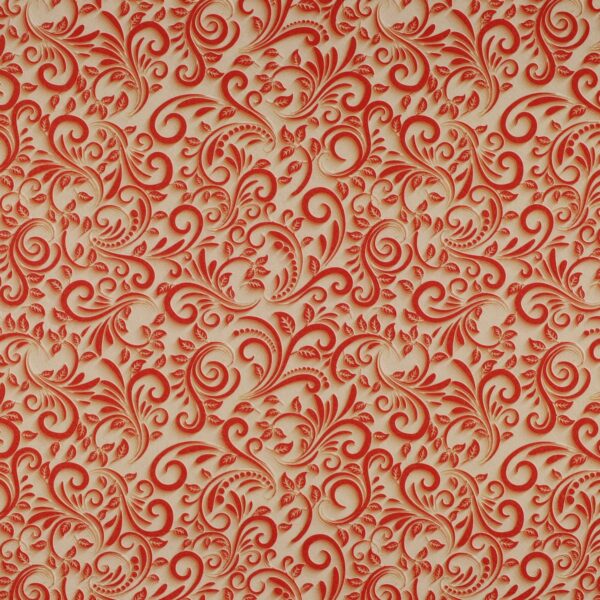 Panno Lenci Stampato All Over - Barocco Rosso - Mezzo Metro