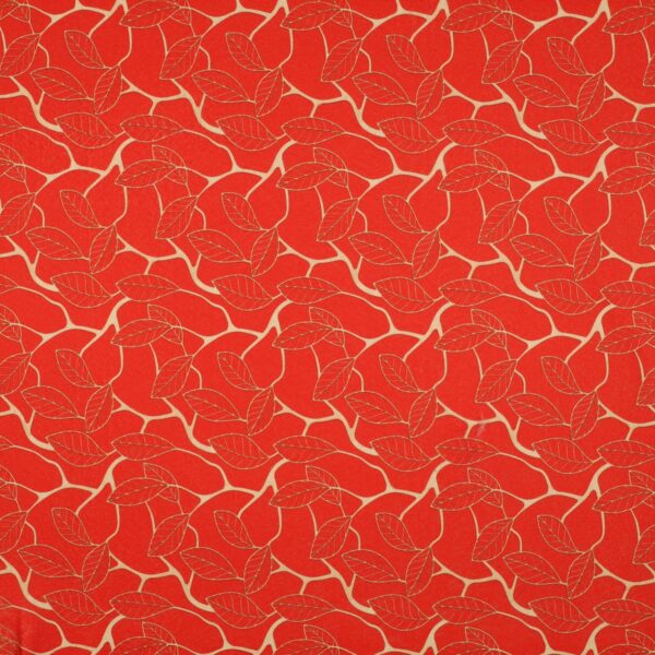 Panno Lenci Stampato All Over - Foglia Rossa