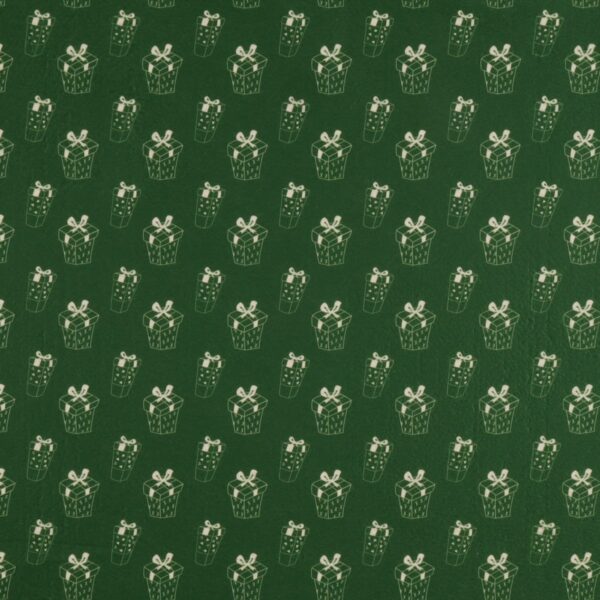 Panno Lenci Stampato All Over - Pacco Regalo Bianco Fondo Verde