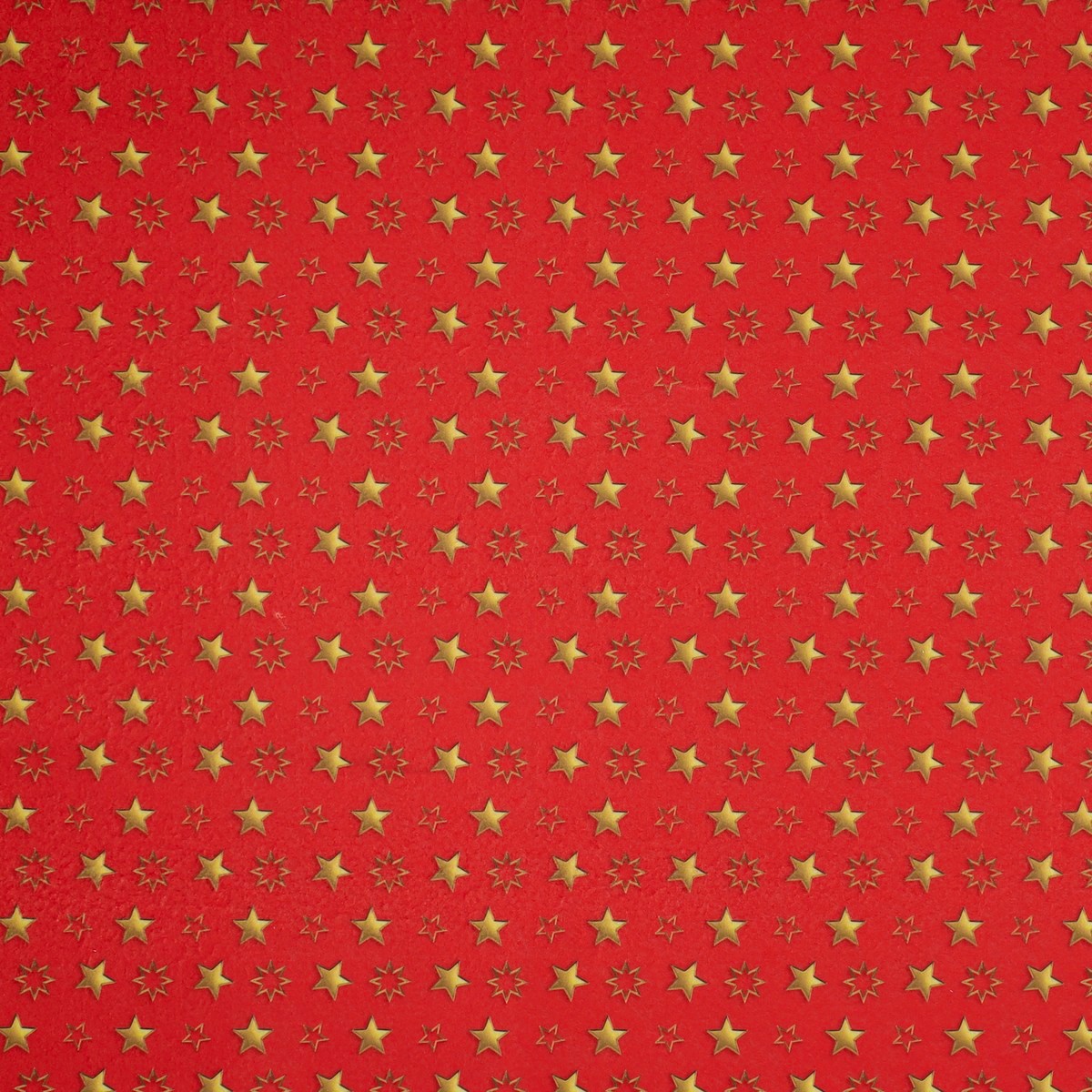 Panno-Lenci-Stampato-All-Over-Stelline-Oro-Fondo-Rosso-Piana-Mondotessuti