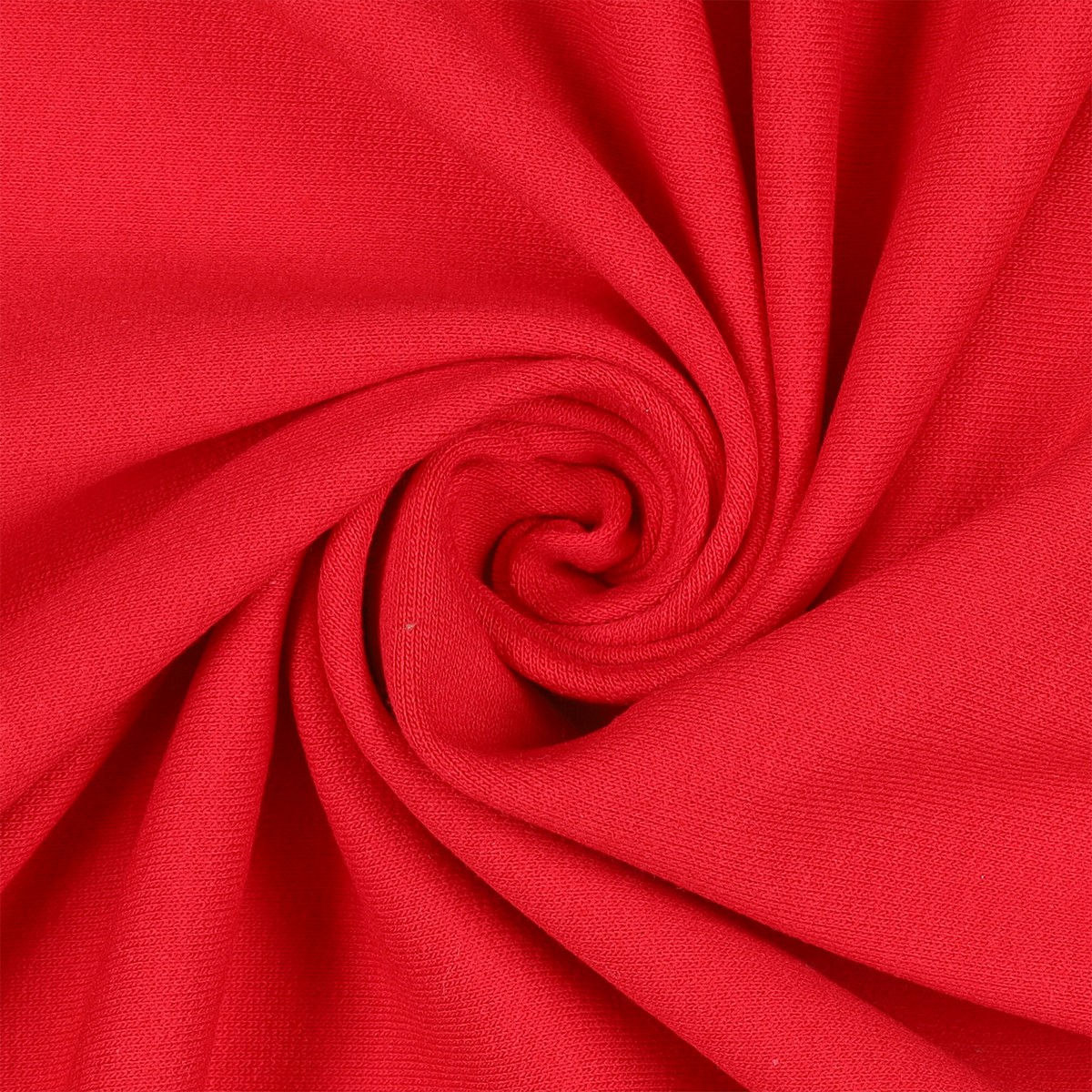 Tessuto Felpa Garzata - Rosso - Mezzo Metro