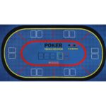 Tappetino da Gioco Stampato Poker Portatile Texas Holdem - Blu