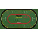 Tappetino da Gioco Stampato Poker Portatile Texas Holdem - Verde