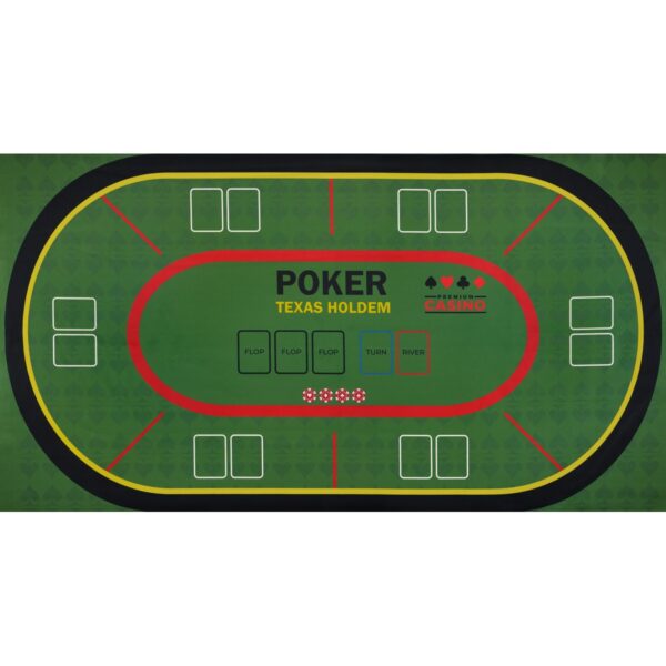 Tappetino da Gioco Stampato Poker Portatile Texas Holdem - Verde