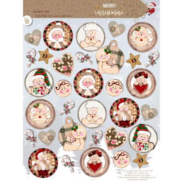 Pannello Pannolenci Stampa Natalizia Classica Merry Christmas - Ginger Dolci