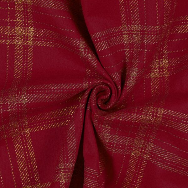 Pannello Pannolenci Placcato Premium Oro e Argento - Disegno Scotland - Rosso