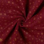 Pannello Pannolenci Placcato Premium Oro e Argento - Disegno Stelline - Rosso