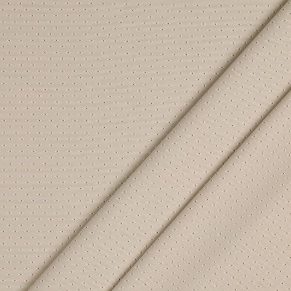 Tessuto Piquet di Cotone Stampato - Fiocchetto Beige