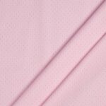 Tessuto Piquet di Cotone Stampato - Fiocchetto Rosa - Mezzo Metro