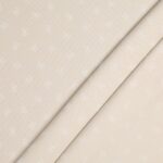 Tessuto Piquet di Cotone Stampato - Fiocco Beige - Mezzo Metro