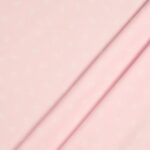 Tessuto Piquet di Cotone Stampato - Fiocco Rosa - Mezzo Metro