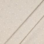 Tessuto Piquet di Cotone Stampato - Firefly Glitter Beige - Mezzo Metro