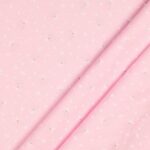 Tessuto Piquet di Cotone Stampato - Firefly Glitter Rosa - Mezzo Metro