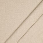 Tessuto Piquet di Cotone Stampato - Pois Bianchi Irregolari Beige - Mezzo Metro