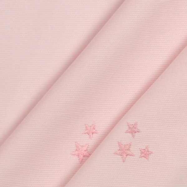 Tessuto Piquet di Cotone Ricamato - Stella Rosa Baby