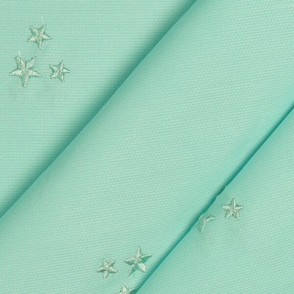 Tessuto Piquet di Cotone Ricamato - Stella Tiffany