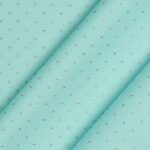 Tessuto Piquet Millerighe Pois Glitter Argento - Tiffany - Mezzo Metro