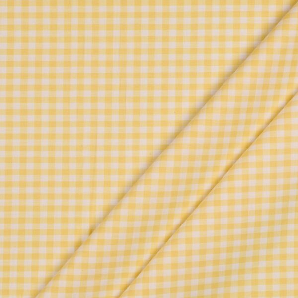 Tessuto Zephir di Cotone Tessito - Quadro Grande Giallo - Mezzo Metro
