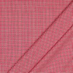 Tessuto Zephir di Cotone Tessito - Quadro Medio Rosso - Mezzo Metro