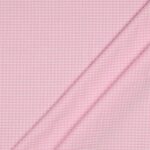 Tessuto Zephir di Cotone Tessito - Quadro Medio Rosa Baby - Mezzo Metro