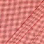 Tessuto Zephir di Cotone Tessito - Quadro Medio Arancio Scuro - Mezzo Metro