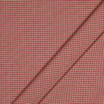 Tessuto Zephir di Cotone Tessito - Quadro Medio Fucsia Verde - Mezzo Metro