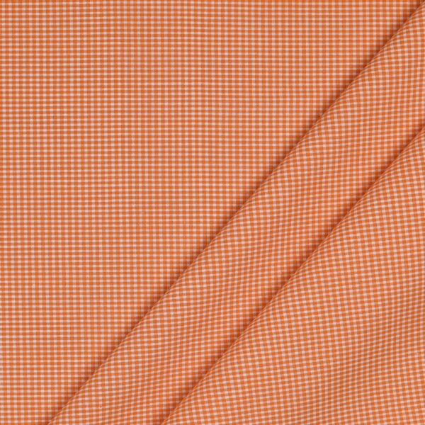 Tessuto Zephir di Cotone Tessito - Quadro Piccolo Arancio - Mezzo Metro