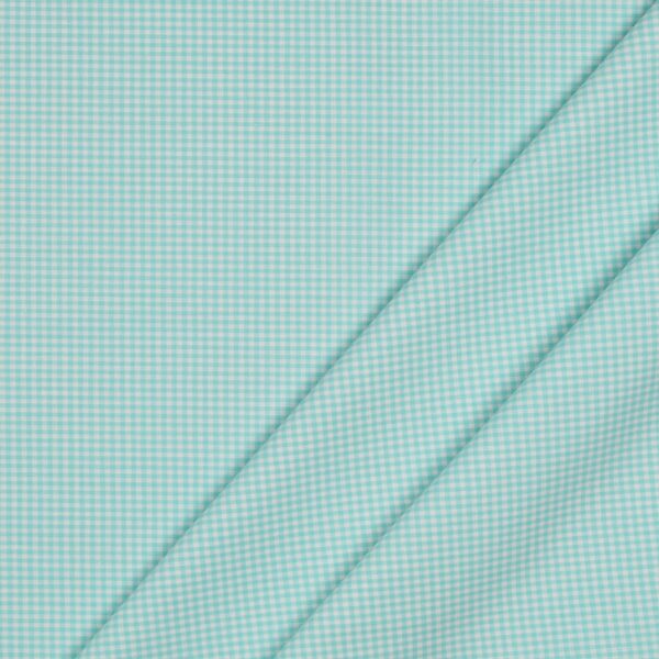Tessuto Zephir di Cotone Tessito - Quadro Piccolo Verde Acqua