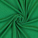 Tessuto Madrid Maglina con Lurex Jersey Bi-Elastica - Fondo Verde-Lurex Verde - Mezzo Metro