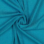 Tessuto Madrid Maglina con Lurex Jersey Bi-Elastica - Fondo Turchese-Lurex Turchese - Mezzo Metro