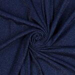 Tessuto Madrid Maglina con Lurex Jersey Bi-Elastica - Fondo Blu-Lurex Blu - Mezzo Metro