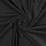 Tessuto Madrid Maglina con Lurex Jersey Bi-Elastica - Fondo Nero-Lurex Nero - Mezzo Metro