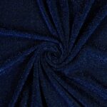 Tessuto Madrid Maglina con Lurex Jersey Bi-Elastica - Fondo Nero-Lurex Royal - Mezzo Metro