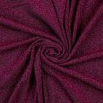 Tessuto Madrid Maglina con Lurex Jersey Bi-Elastica - Fondo Nero-Lurex Fucsia - Mezzo Metro