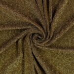Tessuto Madrid Maglina con Lurex Jersey Bi-Elastica - Fondo Nero-Lurex Oro - Mezzo Metro