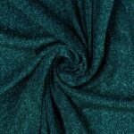 Tessuto Madrid Maglina con Lurex Jersey Bi-Elastica - Fondo Nero - Lurex Smeraldo - Mezzo Metro